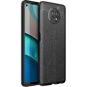 Xiaomi Redmi Note 9 5g Kılıf Niss Deri Görünümlü Silikon + Ekran Koruyucu