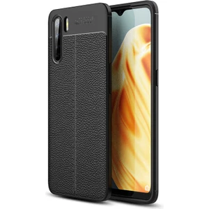 Oppo Reno 3 Kılıf Niss Deri Görünümlü Silikon