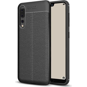 Huawei P20 Pro Kılıf Niss Deri Görünümlü Silikon