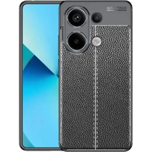 Xiaomi Poco M6 Pro Kılıf Niss Deri Görünümlü Silikon + Ekran Koruyucu