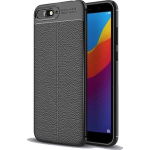 Huawei Y6 2018 Kılıf Niss Deri Görünümlü Silikon