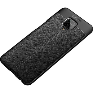 Xiaomi Redmi Note 9 Pro Kılıf Niss Deri Görünümlü Silikon + Ekran Koruyucu