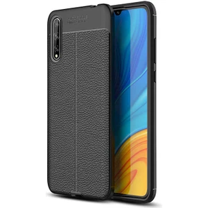 Huawei P Smart S Kılıf Niss Deri Görünümlü Silikon