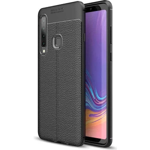 Samsung Galaxy A9 2018 Kılıf Niss Deri Görünümlü Silikon + Ekran Koruyucu