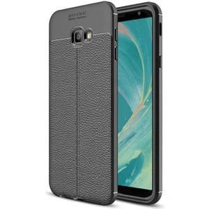 Samsung Galaxy J4 Plus Kılıf Niss Deri Görünümlü Silikon