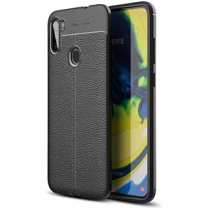 Samsung Galaxy A11 Kılıf Niss Deri Görünümlü Silikon
