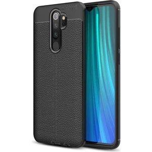 Xiaomi Redmi Note 8 Pro Kılıf Niss Deri Görünümlü Silikon + Ekran Koruyucu