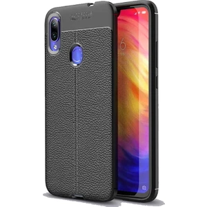 Xiaomi Redmi Note 7 Kılıf Niss Deri Görünümlü Silikon