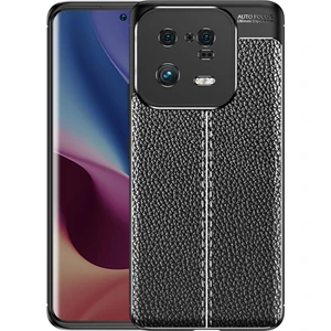 Xiaomi Mi 13 Pro Kılıf Niss Deri Görünümlü Silikon + Ekran Koruyucu