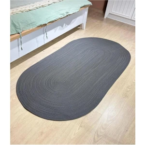 Hasır Jüt Halı El Örgüsü Halı Kilim Yıkanabilir Çift Taraflı Oval