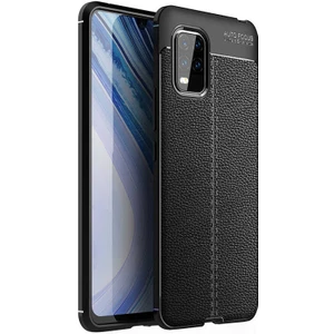Xiaomi Mi 10 Lite Kılıf Niss Deri Görünümlü Silikon