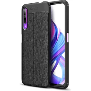 Huawei P Smart Pro 2019 Kılıf Niss Deri Görünümlü Silikon