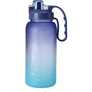 2 Litre Motivasyonlu Yüksek Kapasite Tritan Su Şişesi Suluk Spor Matara Bpa Içermez
