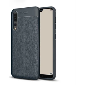 Huawei P20 Pro Kılıf Niss Deri Görünümlü Silikon + Ekran Koruyucu