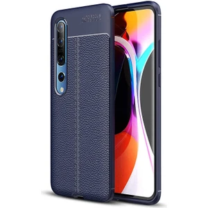 Xiaomi Mi 10 Kılıf Niss Deri Görünümlü Silikon