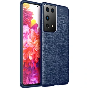 Samsung Galaxy S21 Ultra Kılıf Niss Deri Görünümlü Silikon