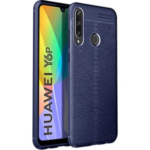 Huawei Y6P Kılıf Niss Deri Görünümlü Silikon + Ekran Koruyucu