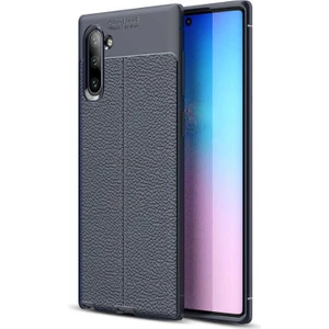 Samsung Galaxy Note 10 Kılıf Niss Deri Görünümlü Silikon