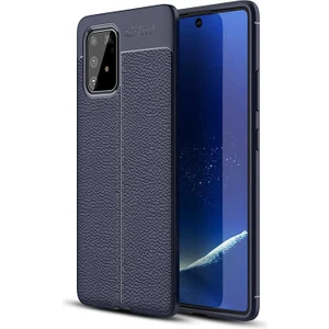Samsung Galaxy S10 Lite Kılıf Niss Deri Görünümlü Silikon + Ekran Koruyucu