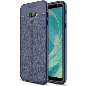 Samsung Galaxy J4 Plus Kılıf Niss Deri Görünümlü Silikon