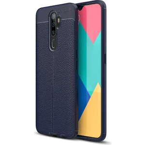 Oppo A9 2020 Kılıf Niss Deri Görünümlü Silikon