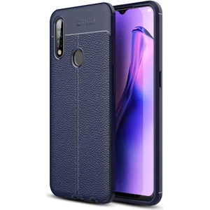 Oppo A31 Kılıf Niss Deri Görünümlü Silikon + Ekran Koruyucu