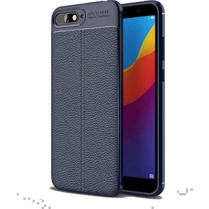 Huawei Y6 2018 Kılıf Niss Deri Görünümlü Silikon