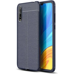 Huawei P Smart S Kılıf Niss Deri Görünümlü Silikon