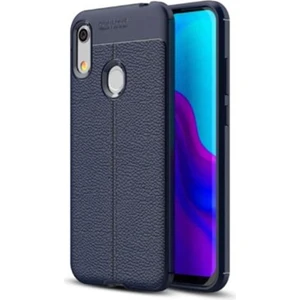 Huawei Honor 8A Kılıf Niss Deri Görünümlü Silikon + Ekran Koruyucu