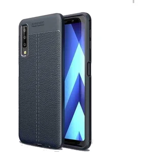 Samsung Galaxy A7 2018 Kılıf Niss Deri Görünümlü Silikon