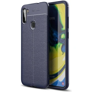 Samsung Galaxy A11 Kılıf Niss Deri Görünümlü Silikon