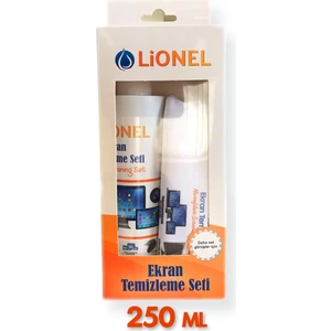 Ekran Temizleme Seti 250 ml Temizleme Spreyi + 30X30 cm Mikrofiber Temizleme Bezi