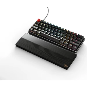 Ergonomik Ahşap Klavye Siyah Bilek Desteği 19MM