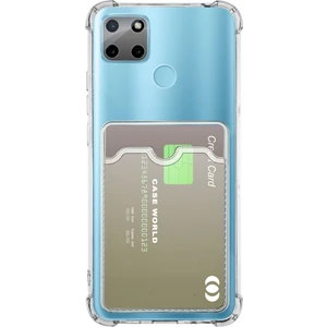 Realme C21Y Kılıf Kamera Korumalı Kartlıklı Setra Şeffaf Silikon