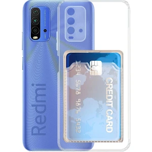 Xiaomi Redmi 9t Kılıf Kamera Korumalı Kartlıklı Setra Şeffaf Silikon