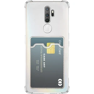 Oppo A5 2020 Kılıf Kamera Korumalı Kartlıklı Setra Şeffaf Silikon