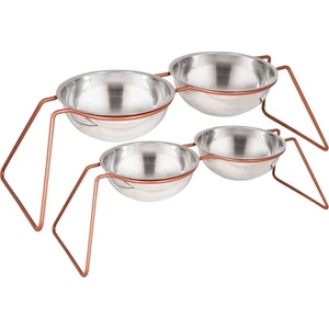 Copper Paslanmaz Çelik Ergonomik Antibakteriyel Küçük Orta Büyük Irk Köpek Mama ve Su Kabı