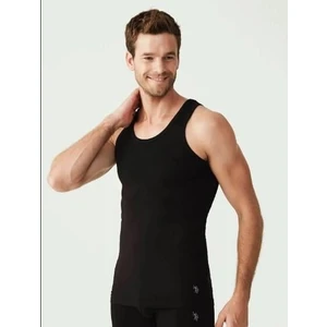 U.S. Polo Assn. Pamuk 2'li Paket Likralı Askılı Erkek Atlet- 80188 -Usp Siyah