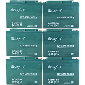 Jel Akü 12 V - 58+ Ah 16.5kg (60 - 80 Ah Uyumlu) - 6'lı Set