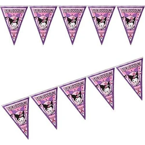 Parti Dükkanım Kuromi Flama Bayrak 2 Metre