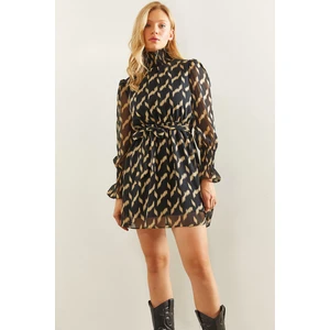 Kadın Beli Kuşaklı Sifon Elbise