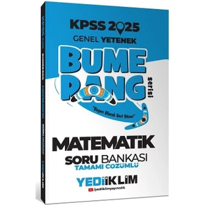 Yediiklim Yayınları 2025 KPSS Matematik Bumerang Soru Bankası Çözümlü