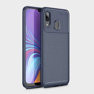 Samsung Galaxy A30 Kılıf Negro Karbon Desen Silikon + Ekran Koruyucu