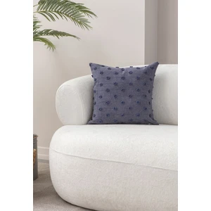 Puantiyeli Keten Dokuma Kırlent Mavi