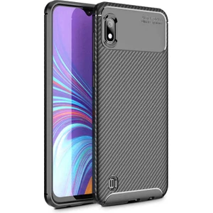 Samsung Galaxy A10 Kılıf Negro Karbon Desen Silikon