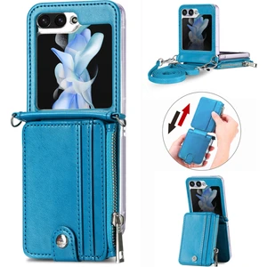 Samsung Galaxy Zflip 6 5g Için Crossbody Cüzdan Deri Kılıf (Yurt Dışından)