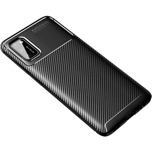 Samsung Galaxy A02S Kılıf Negro Karbon Desen Silikon + Ekran Koruyucu