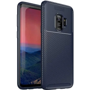 Samsung Galaxy S9 Kılıf Negro Karbon Desen Silikon + Ekran Koruyucu