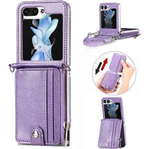 Samsung Galaxy Zflip 6 5g Için Crossbody Cüzdan Deri Kılıf (Yurt Dışından)