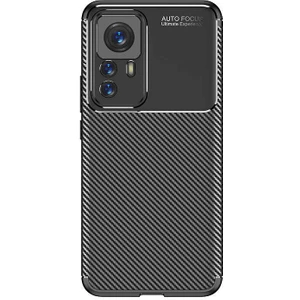 Xiaomi 12T Kılıf Negro Karbon Desen Silikon + Ekran Koruyucu